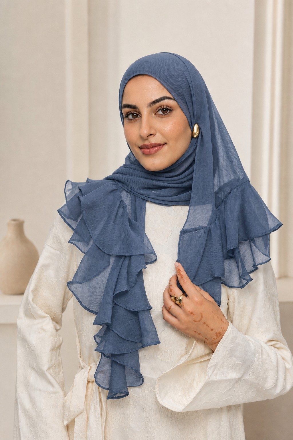 Modal Ruffle Hijab wholesale manufacturer China detail