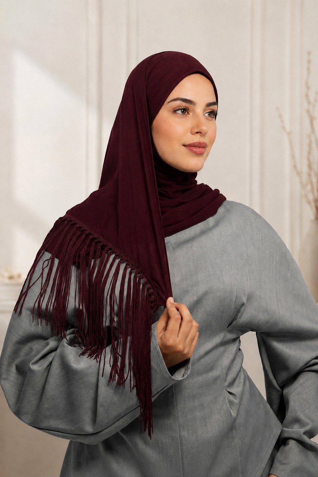 Modal Tassel Hijab wholesale manufacturer China detail