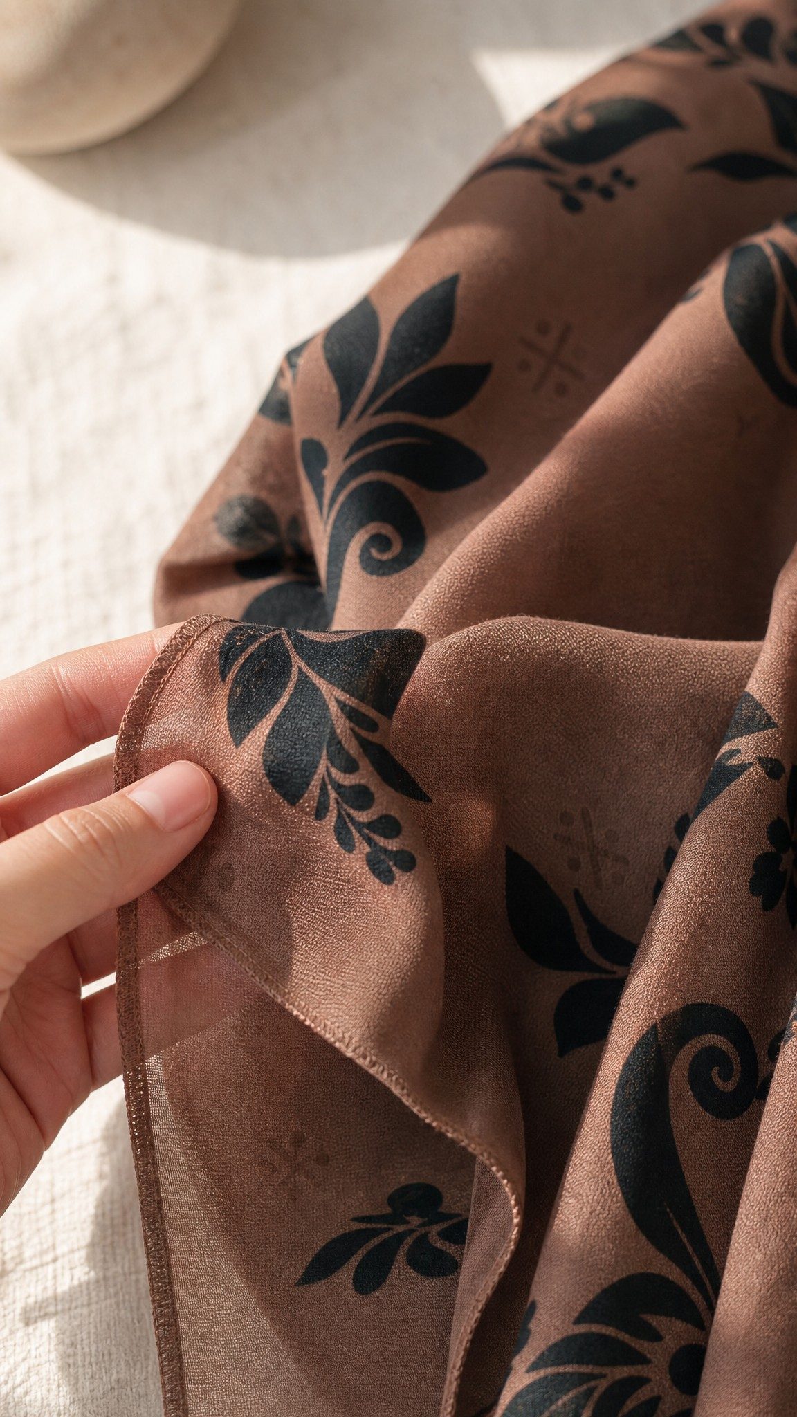 30s Modal Baroque Floral Print Hijab wholesale manufacturer China detail