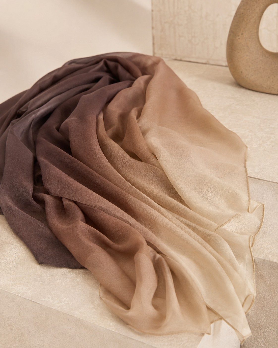 30s Print Modal Chocolate Mocha Ombre Hijab wholesale manufacturer China detail