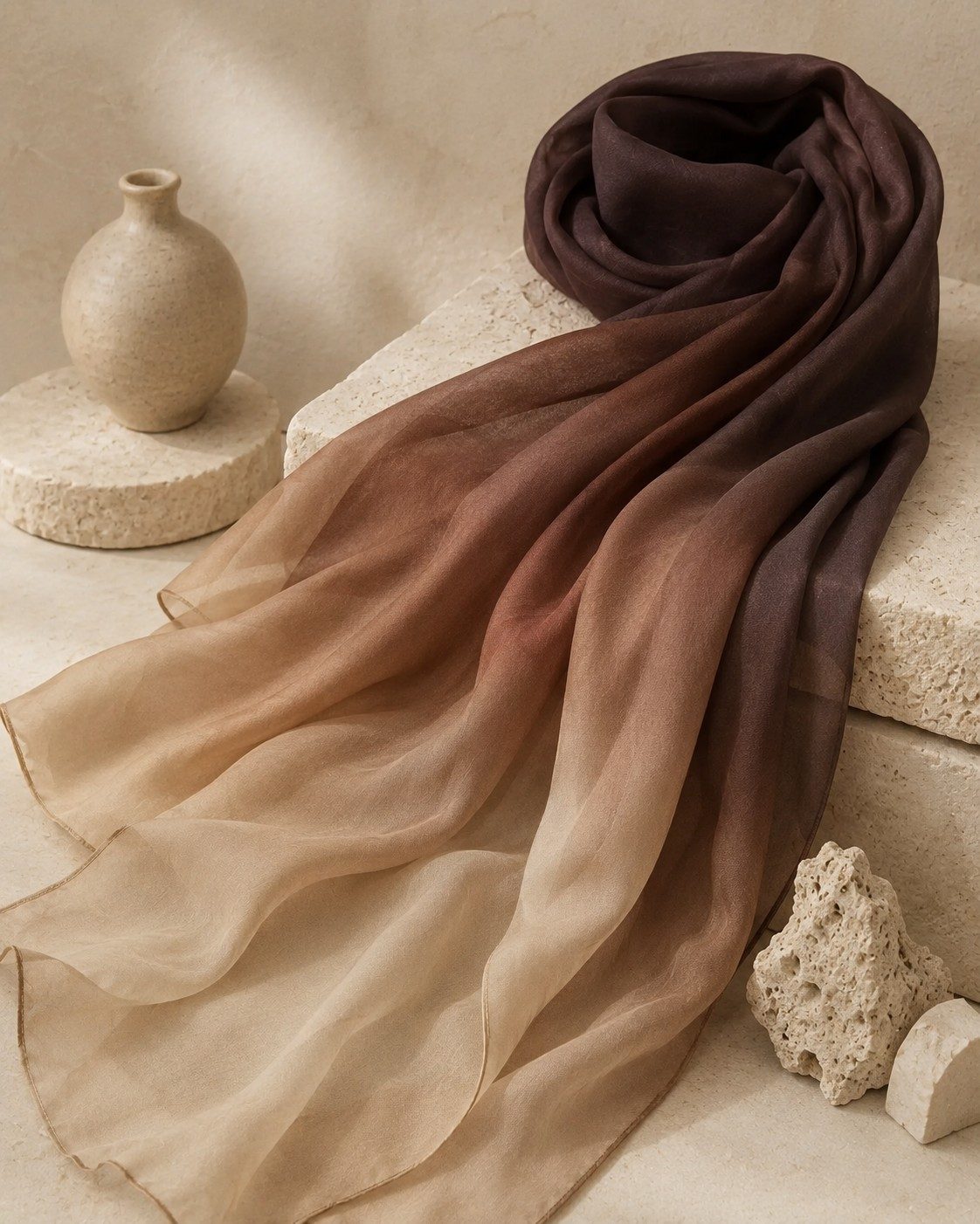 30s Print Modal Chocolate Mocha Ombre Hijab wholesale manufacturer China detail