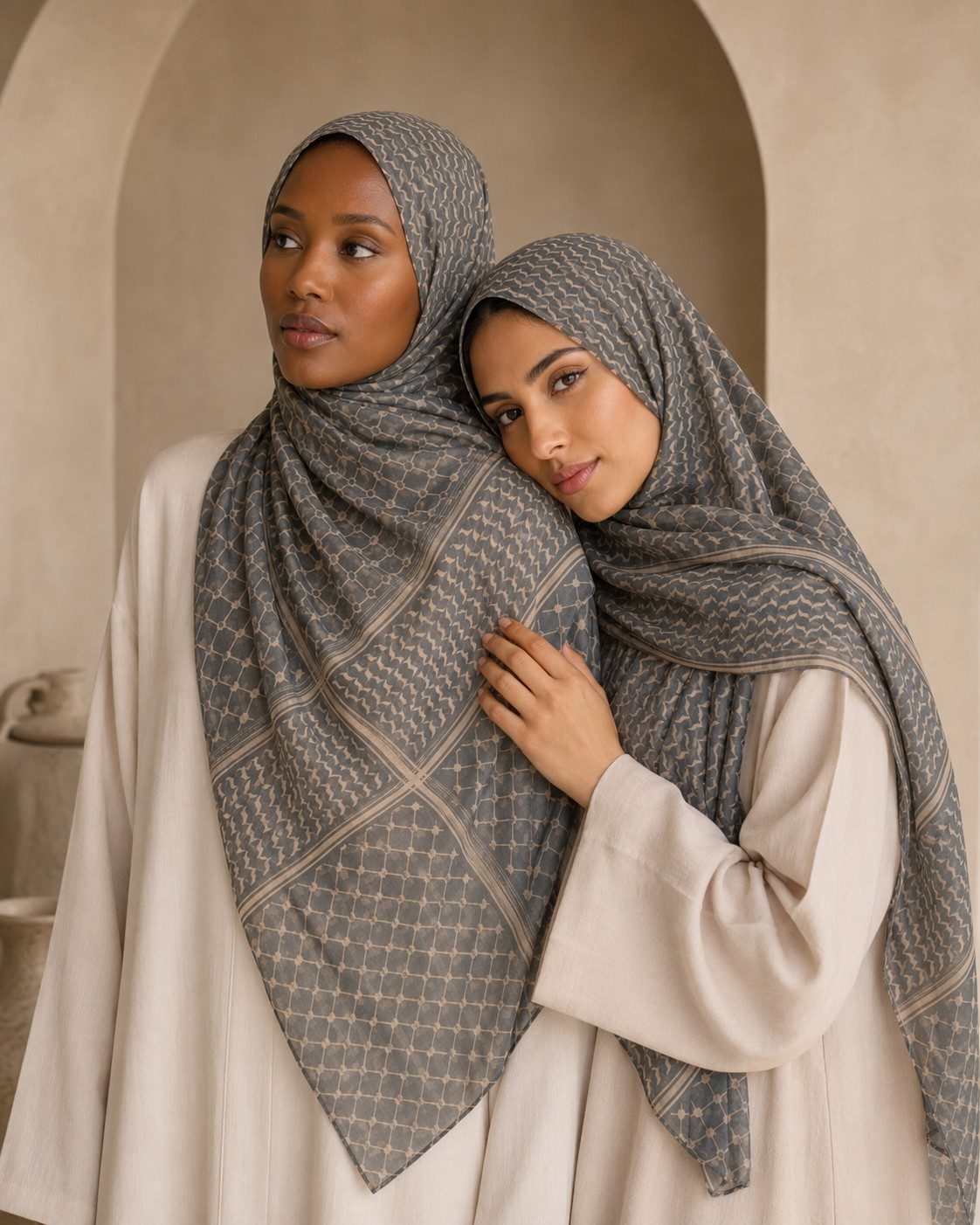 30s print modal keffiyeh geometric hijab wholesale manufacturer China OEM MOQ 100