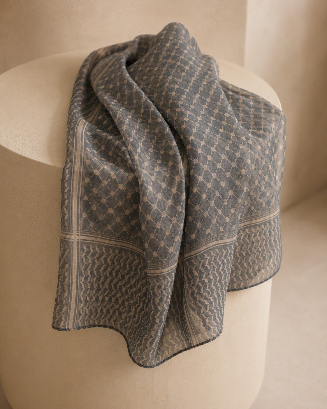 30s Print Modal Keffiyeh Geometric Hijab wholesale manufacturer China detail