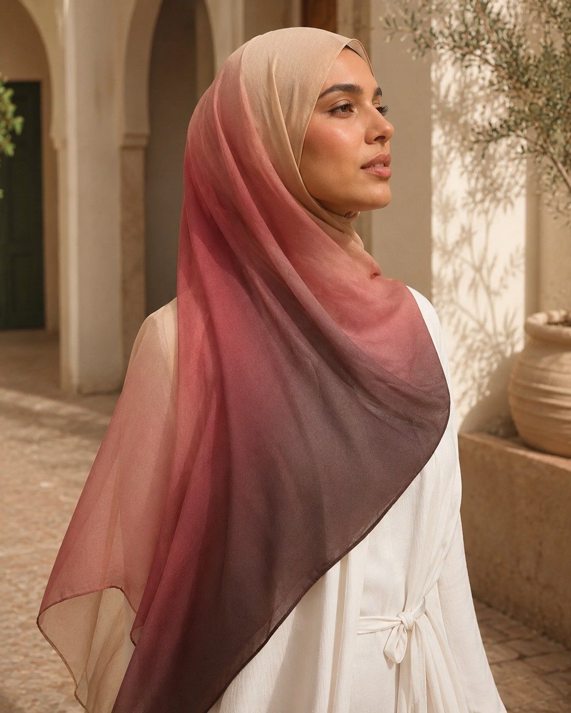 30s Print Modal Ombre Gradient Hijab wholesale manufacturer China detail
