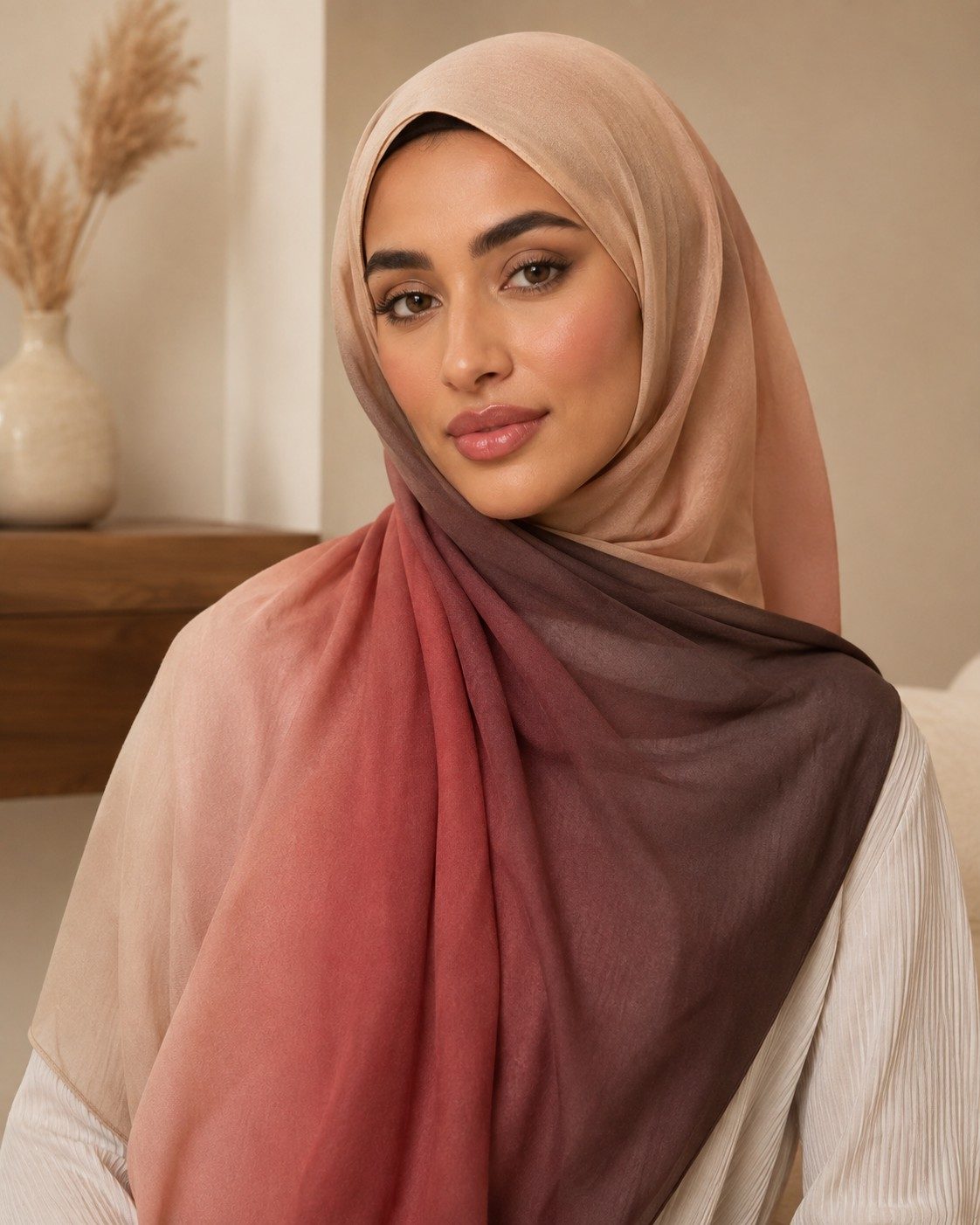 30s Print Modal Ombre Gradient Hijab wholesale manufacturer China detail