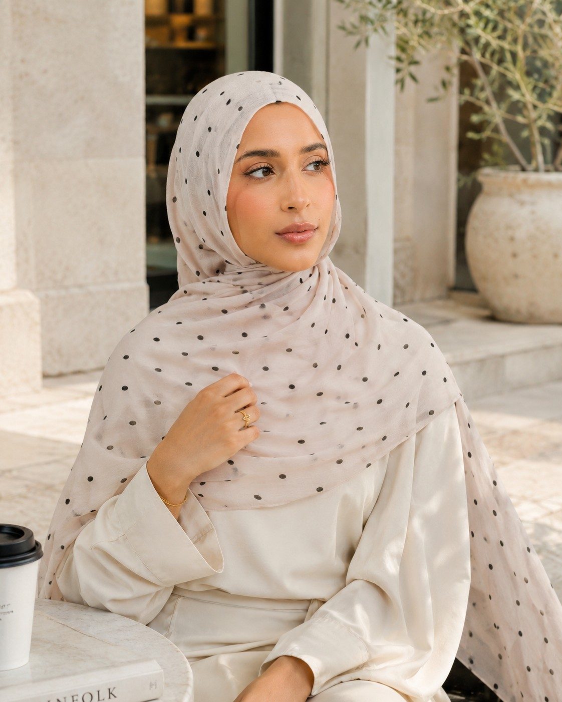 30s modal polka dot hijab wholesale manufacturer China OEM MOQ 100