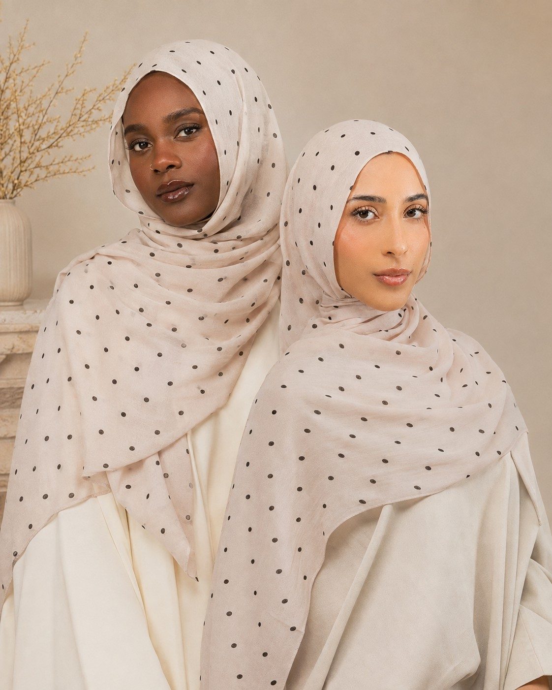 30s Modal Polka Dot Print Hijab wholesale manufacturer China detail