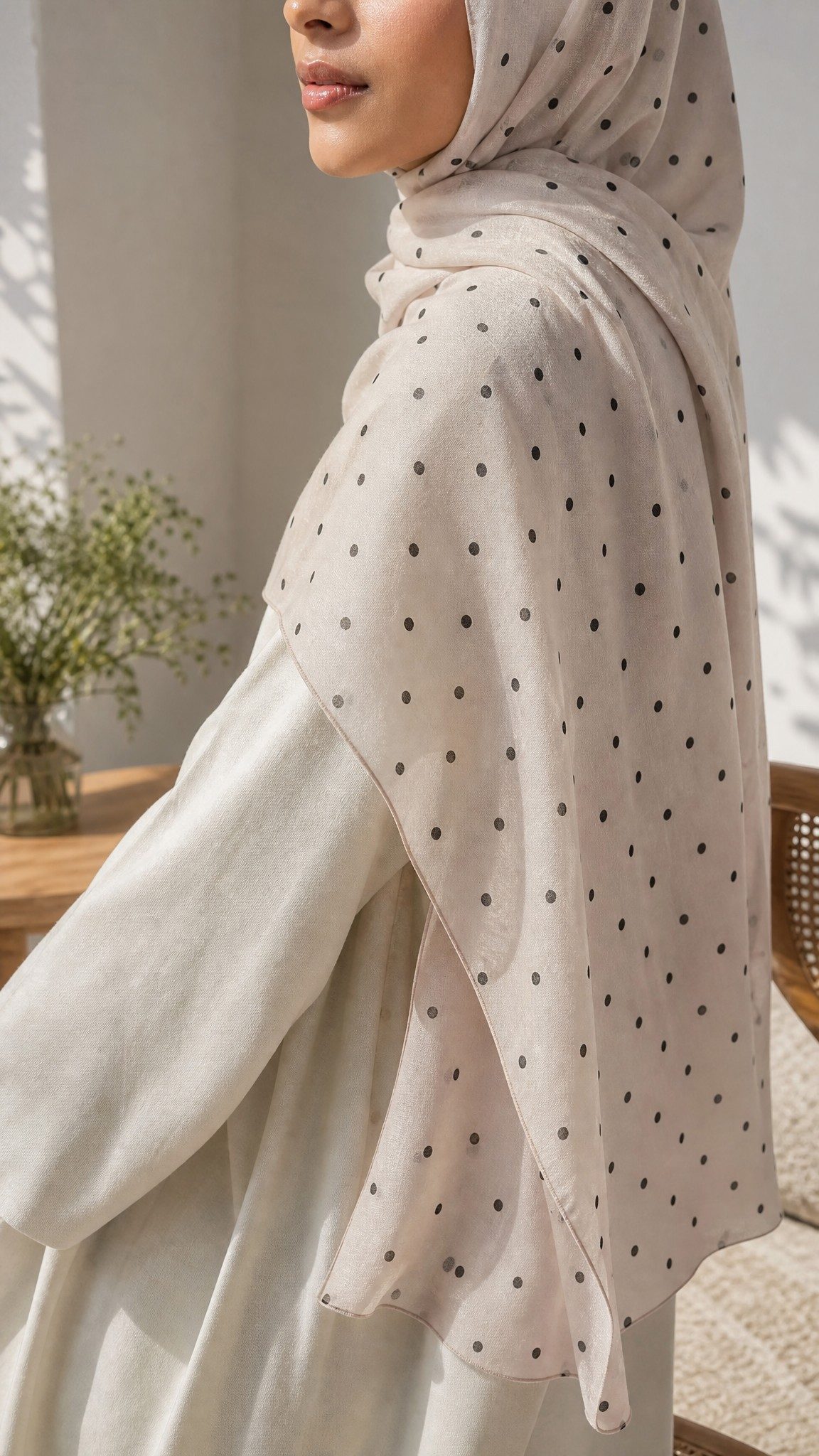 30s Modal Polka Dot Print Hijab wholesale manufacturer China detail