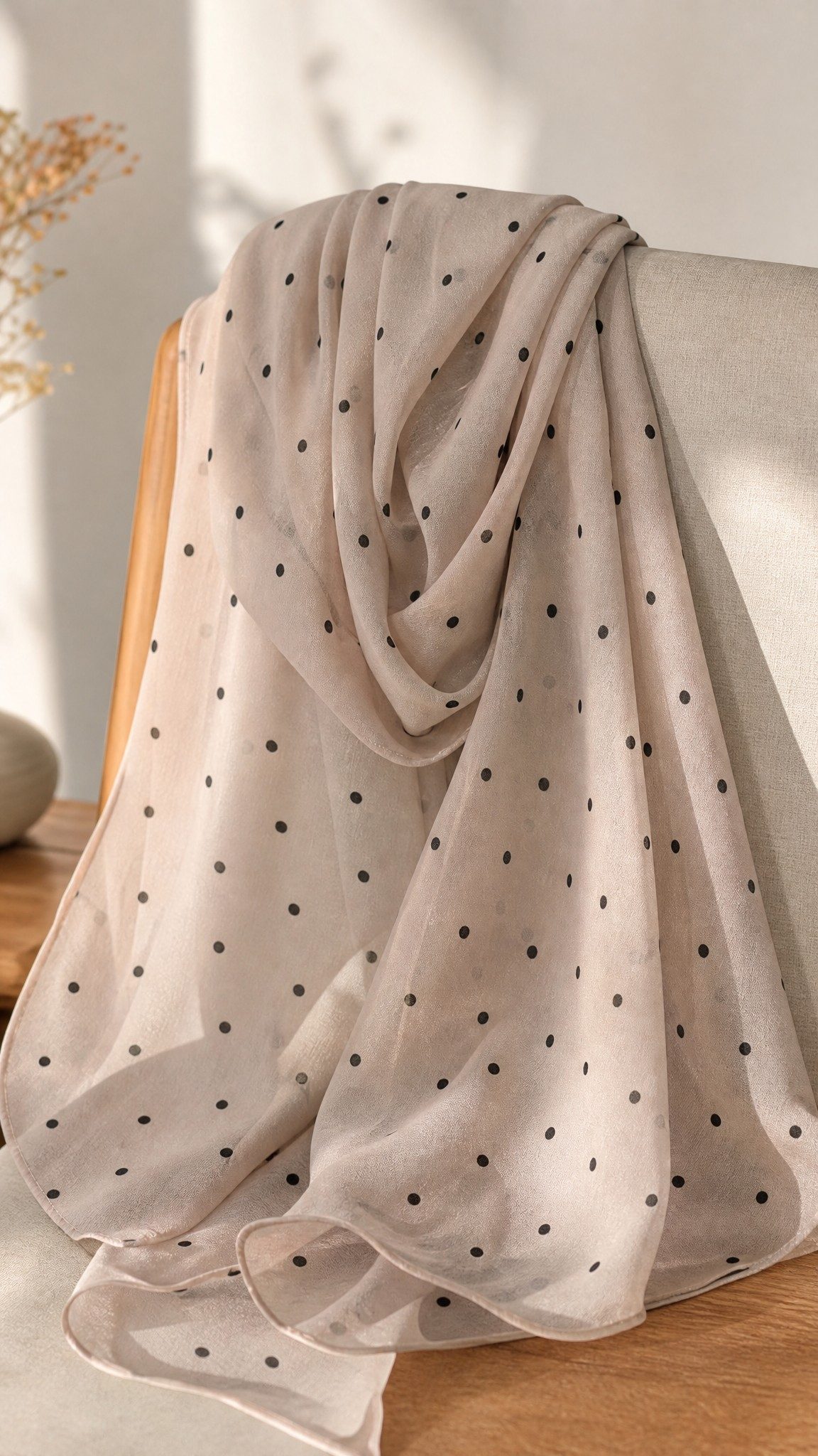 30s Modal Polka Dot Print Hijab wholesale manufacturer China detail