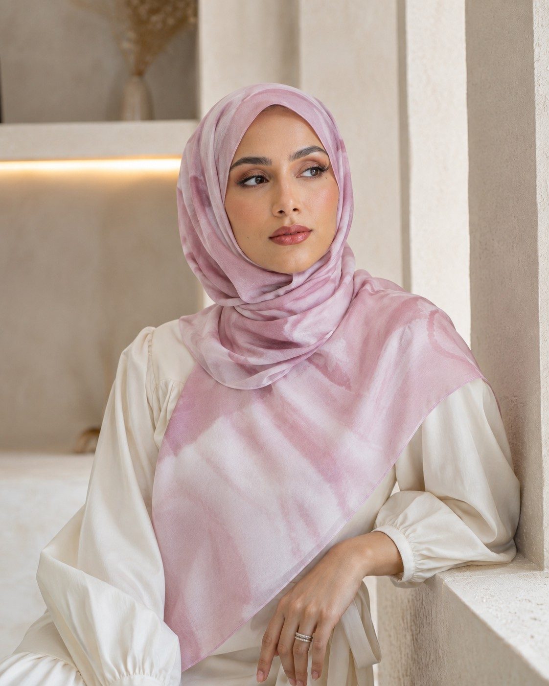 30s Modal Watercolor Print Hijab wholesale manufacturer China detail